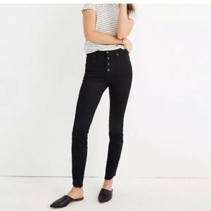 Madewell 10” high rise skinny jeans tulip hem